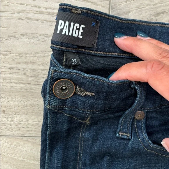Paige Dark Wash Slim Jeans